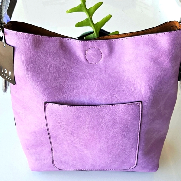 💜 Vegan Leather Classic Hobo Bag in Vibrant Purple - Picture 7 of 16